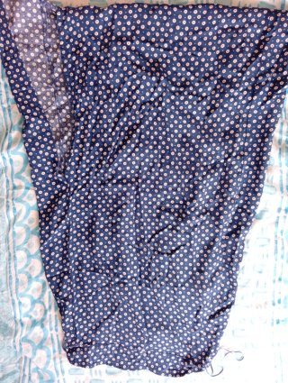 Falda azul con estampado de lunares