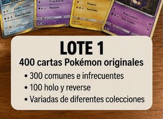 Lote 400 Cartas Pokémon Originales / Bulk