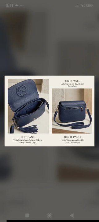 Bolso Gucci Soho Disco Azul