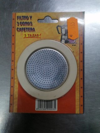 Filtro y 3 Gomas para Cafetera 3 Tazas