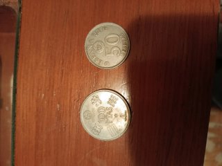 Monedas 100 y 50 Pesetas España