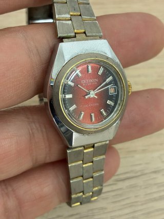 Reloj CETIKON Automático Vintage Esfera Roja