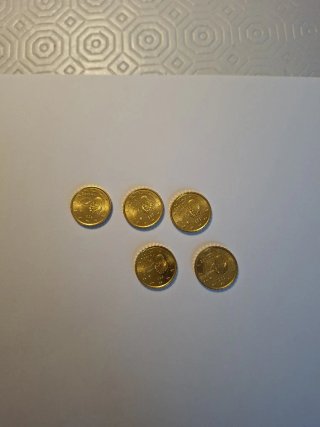 5 Monedas de 10 céntimos España 1999