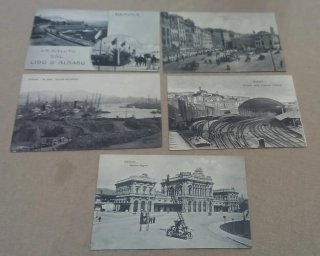 9 Vecchie Cartoline di Genova