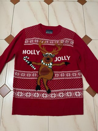 Jersey Navideño Reindeer Holly Jolly
