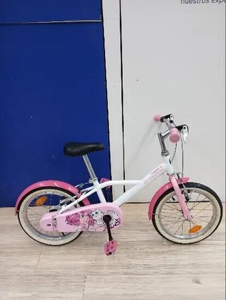 Bicicleta niños 16 pulgadas Btwin 500 Doctor Girl blanca