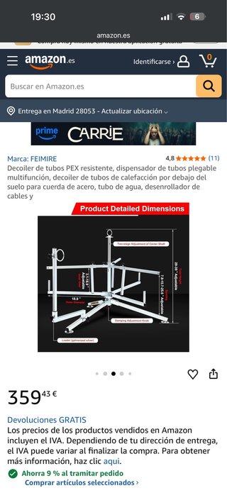 Desenrollador de Tubos PEX FEIMIRE