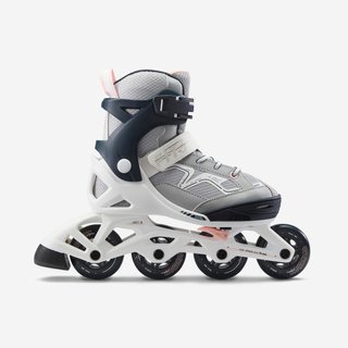 Patines Línea Niños Oxelo ajustable 4 tallas Fit 3 Gris
