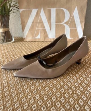 Zapatos Kitten Zara Beige Talla 39