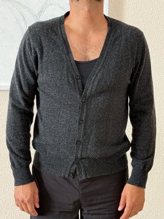 Cárdigan Gris de Punto Jersey marca Benetton