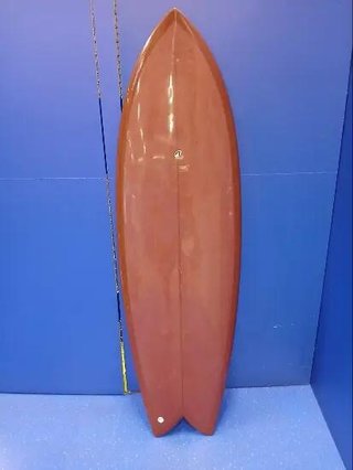 Tabla Surf Fish Burdeos 6'1 Cajetines Futures Sin Quillas