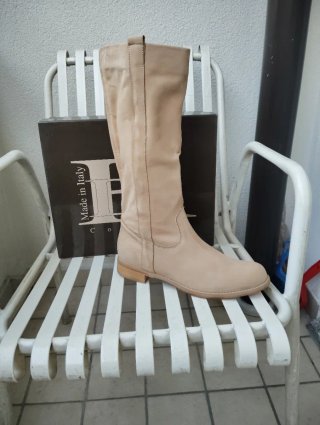 Stivali donna nabuk beige tg. 39
