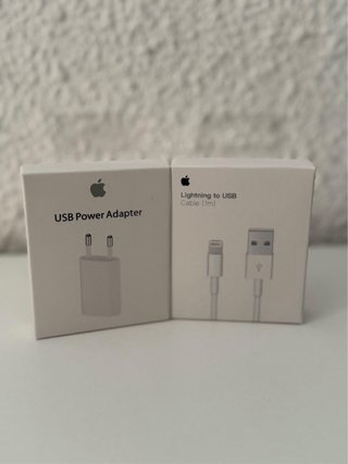 Adaptador de Corriente y Cable Apple