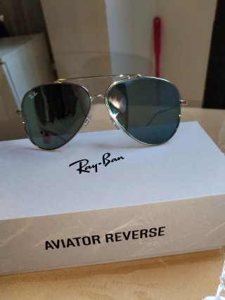 Gafas Ray-Ban Aviator Reverse Plata