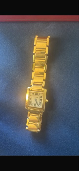 Reloj Cartier Tank Frances Oro