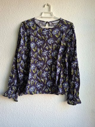 Blusa floral azul Compañía Fantástica Talla S