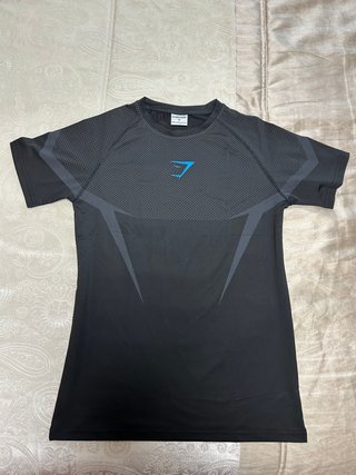 Camiseta Gymshark M Negra Gris