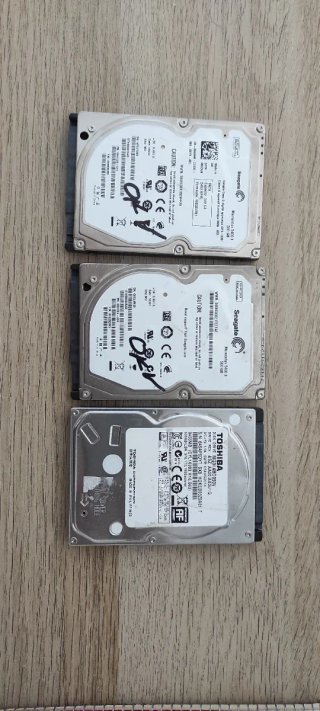 Lote 3 discos duros 500GB para 2.5" Todos perfecto