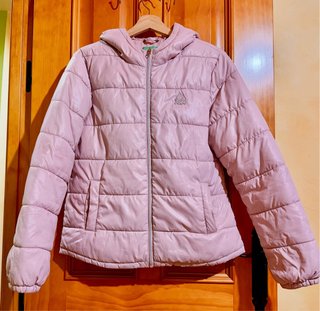 Chaqueta Acolchada Rosa Benetton Talla L