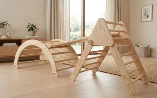 Gimnasio infantil movimiento niños 3 en 1 madera
