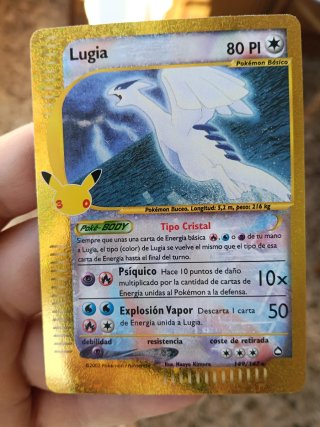 Carta Pokémon Lugia 30 aniversario