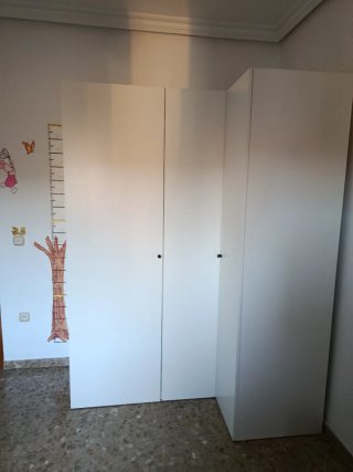 Armario rincón 4 puertas Riga blanco