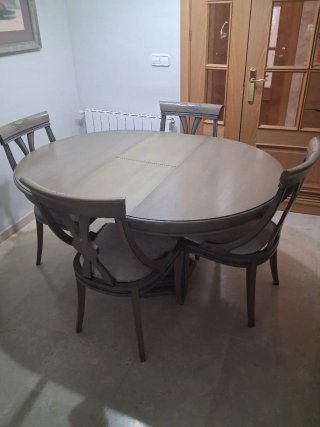 Mesa comedor extensible Jarama + 4 sillas