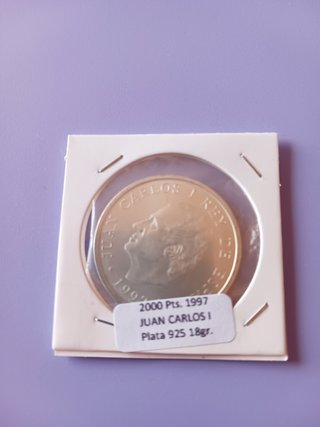 Moneda 2000 Pesetas 1997 Juan Carlos I Plata