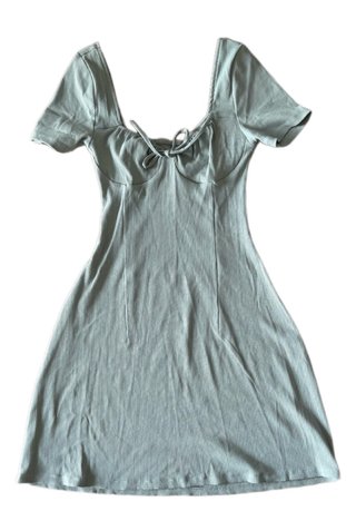 Vestido corto verde salvia estilo Coquette