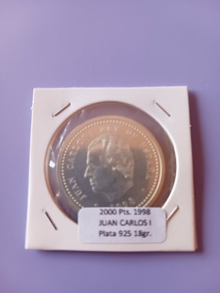 Moneda 2000 Pesetas 1998 Juan Carlos I Plata