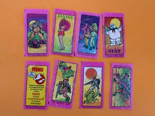 Cazafantasmas chicle Dunkin - 8 cromos con premio