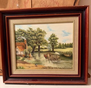 Cuadro Óleo sobre Lienzo - Paisaje Rural