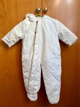 Buzo de invierno blanco para bebé 6-9 meses