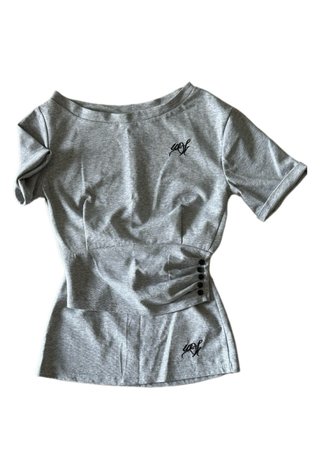 Top Gris Estilo Y2K