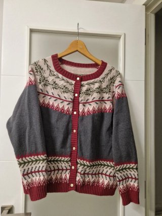 Chaqueta de punto con estampado
