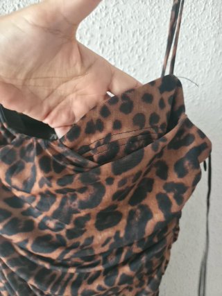 Vestido Corset Animal Print Zara