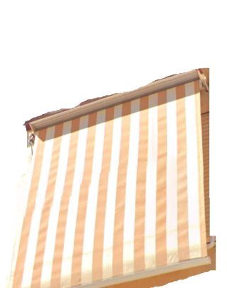 Toldo con cofre a rayas manual