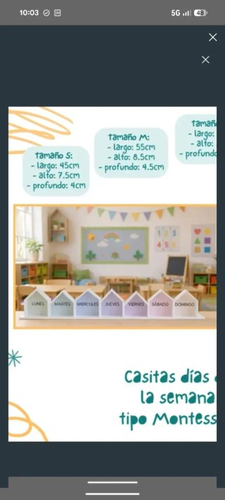 Casitas días semana color pastel Montessori