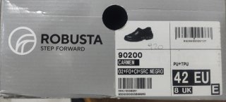 Zapatos Robusta Negro Talla 42
