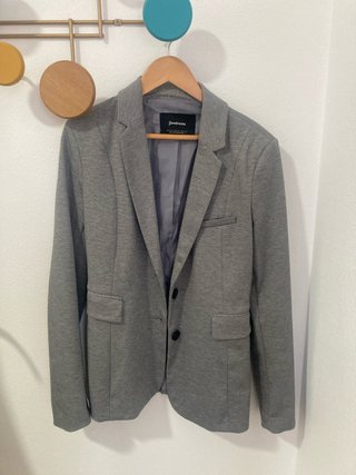 Blazer Gris Stradivarius Talla S