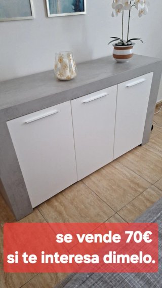 Aparador Moderno Blanco y Gris