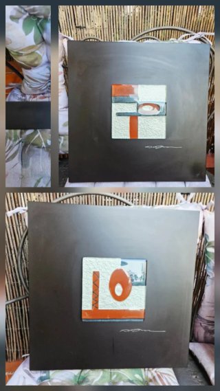 Lote 2 cuadros modernos