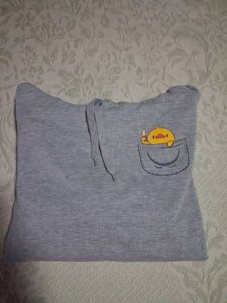 Sudadera con capucha y dibujo de pato