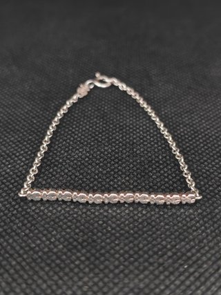 Pulsera plata 925 forzada barra osos051-05-00763