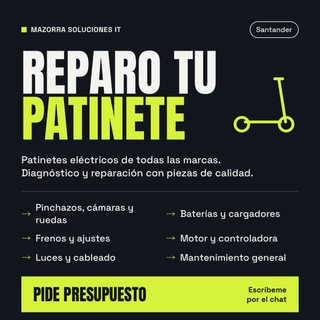 Reparación de patinetes eléctricos – Santander