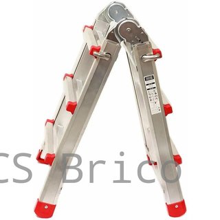 Escalera Telescópica Aluminio 3+3 Pestaña