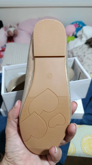 Manoletinas niña doradas talla 35