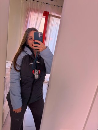 Chaqueta OS20plumas fina azul/gris