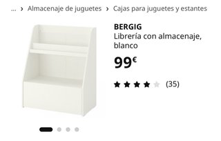 BERGIG Librería infantil blanca