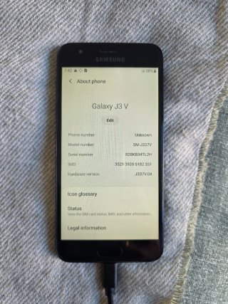 Samsung Galaxy J3 V Nero